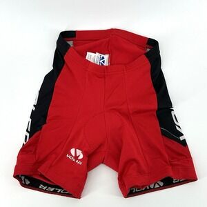 Voler Cycling Bike Shorts Mens Medium Red Padded Nylon Lycra Made In The USA